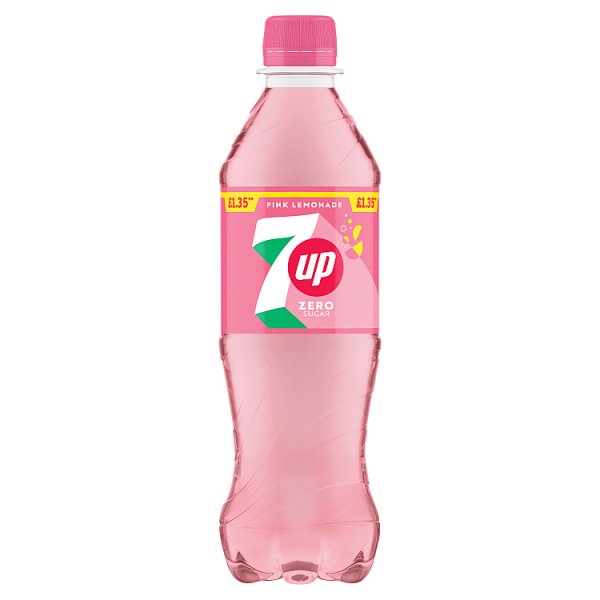 7Up Zero Sugar Pink Lemonade Bottle PMP 500ml x 12
