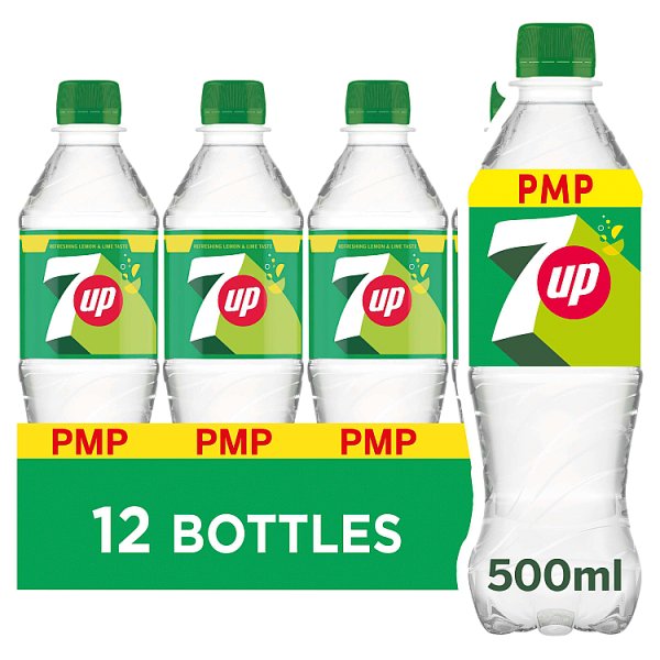 7UP Regular Lemon & Lime Bottle PMP 500ml x 12