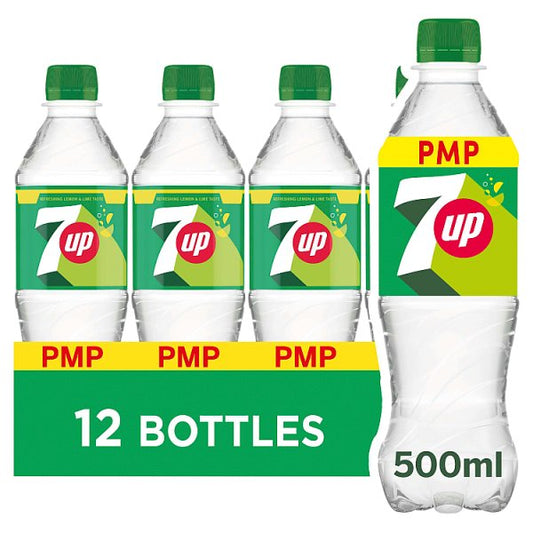 7UP Regular Lemon & Lime Bottle PMP 500ml x 12