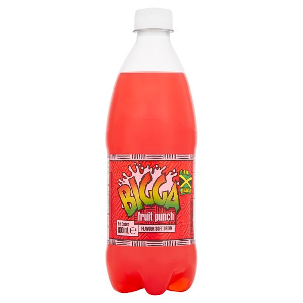 Bigga Fruit Punch Flavour Soft Drink 600ml x 12