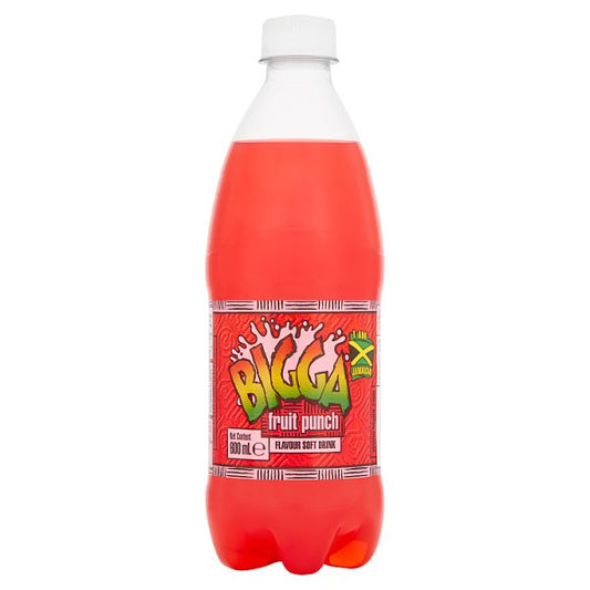 Bigga Fruit Punch Flavour Soft Drink 600ml x 12