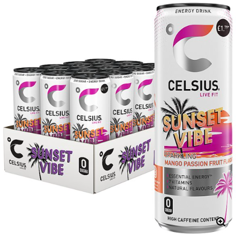 Celsius Sunset Vibe Energy Drink 355ml x 12