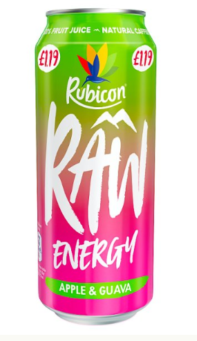Rubicon Raw Energy Apple & Guava 500ml x 12