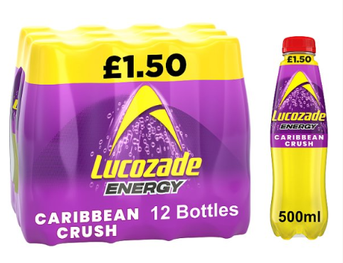 Lucozade Energy Drink Caribbean Crush 500ml x 12