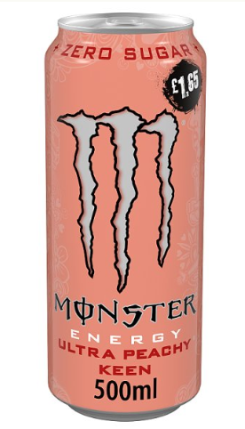 Monster Energy Drink Ultra Peachy Keen Zero Sugar 500ml x 12
