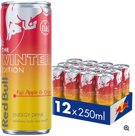 Red Bull The Winter Edition Fuji Apple & Ginger Energy Drink 12 x 250ml
