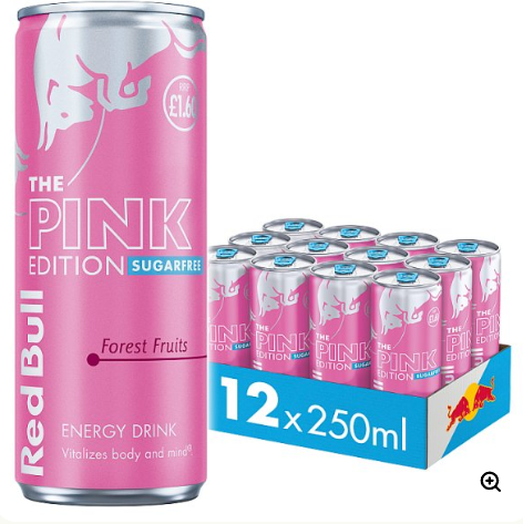 Red Bull Energy Drink Sugar Free Pink Edition 250ml x 12