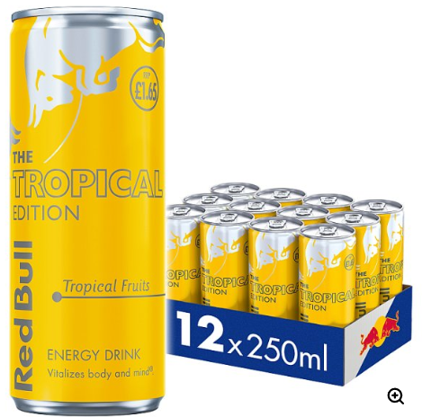 Red Bull Energy Drink Tropical Edition 250ml x 12