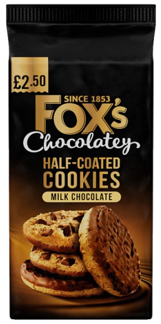 Fox's Fabulous Half Coated Milk Chocolate Cookies 175g