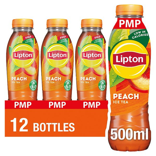 Lipton Peach Ice Tea Bottle PMP 500ml x 12